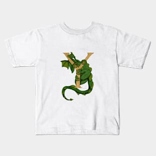 Green Dragon Letter Y 2023 Kids T-Shirt